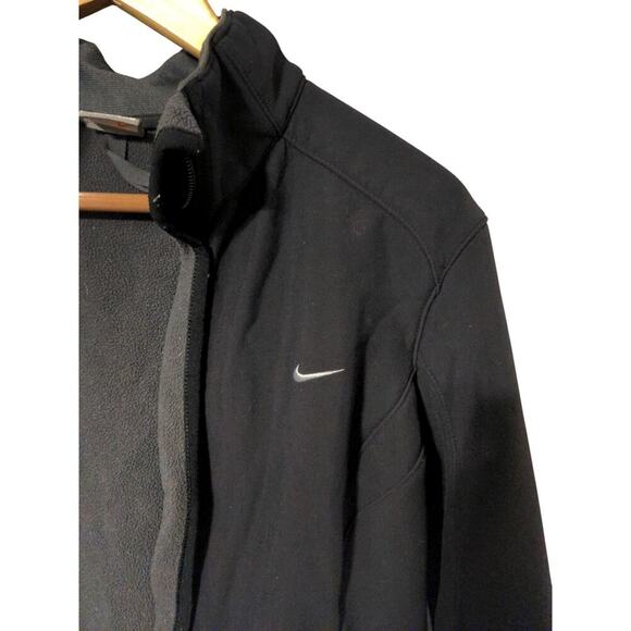 Nike Women's Softshell Fleece Lined Jacket Full Zip Black Large G - Picture 7 of 15